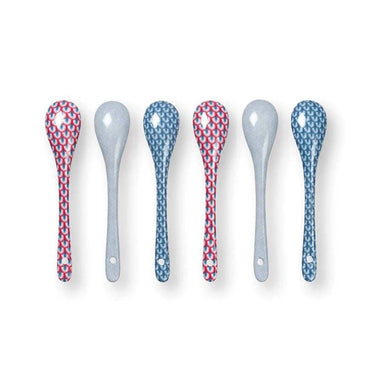 Pip Studio Oriental Flower Festival Set of 6 Teaspoons - Blue